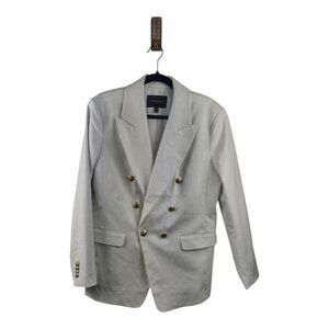 NWOT Women's Banana Republic White Cotton Captain's Jacket Size 14
